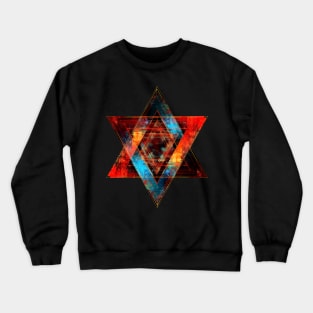 Star Of David Abstract Crewneck Sweatshirt